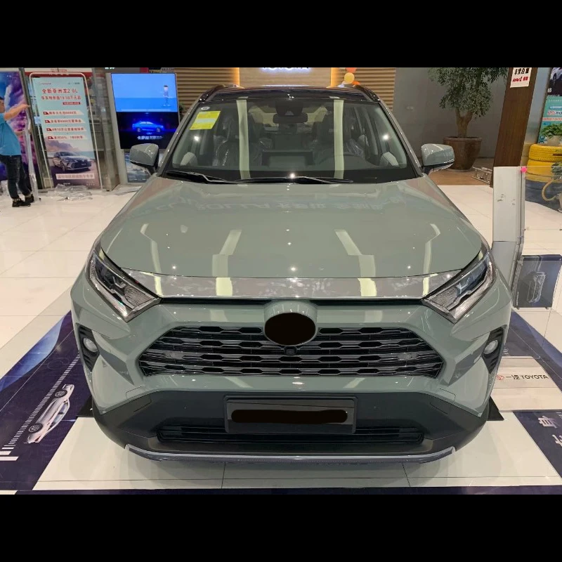 Для TOYOTA RAV4 2019 1 шт. углеродное волокно ABS Хром передний капот для автомобиля