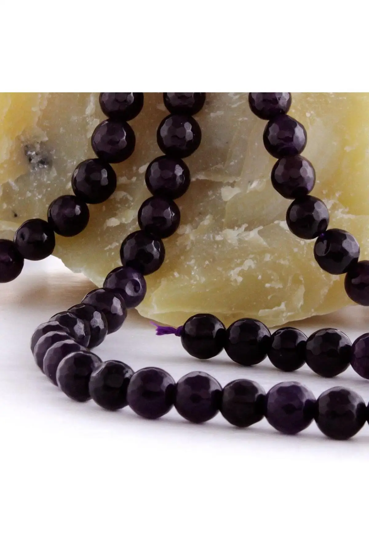 8 Mm Bevel Ceyt Stone Color: Eggplant purple Size: Standard | Красота и здоровье