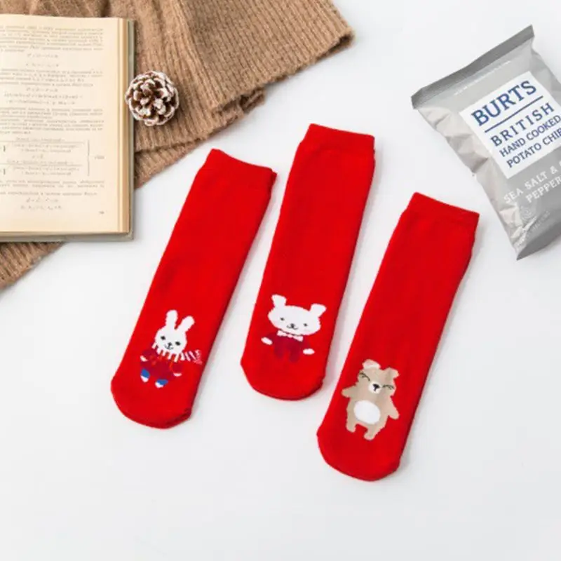 3 пар/кор. детские мягкие хлопковые теплые носки короткие носки с рождественской тематикой, принадлежности для праздников и вечеринок