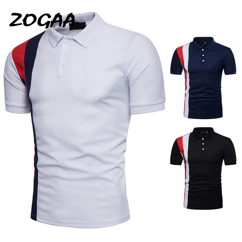 ZOGAA 2021 Новая мужская летняя новая размера плюс модная рубашка-поло с короткими