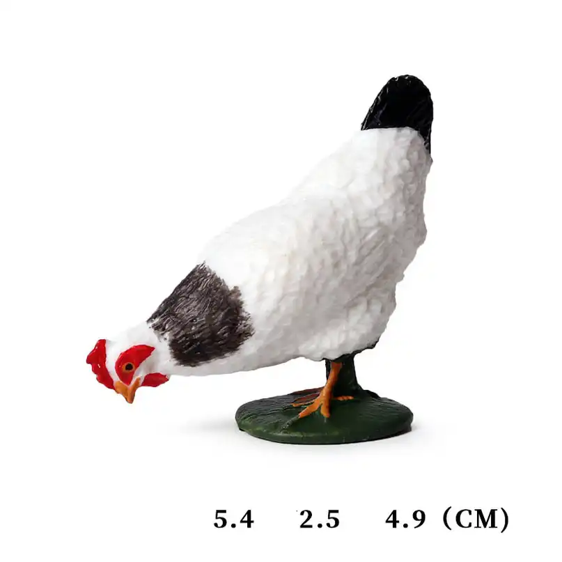 Realista modelo de aves animais fazenda brinquedo galinha pato ganso série galo pintos galinha figura brinquedos educativos para crianças