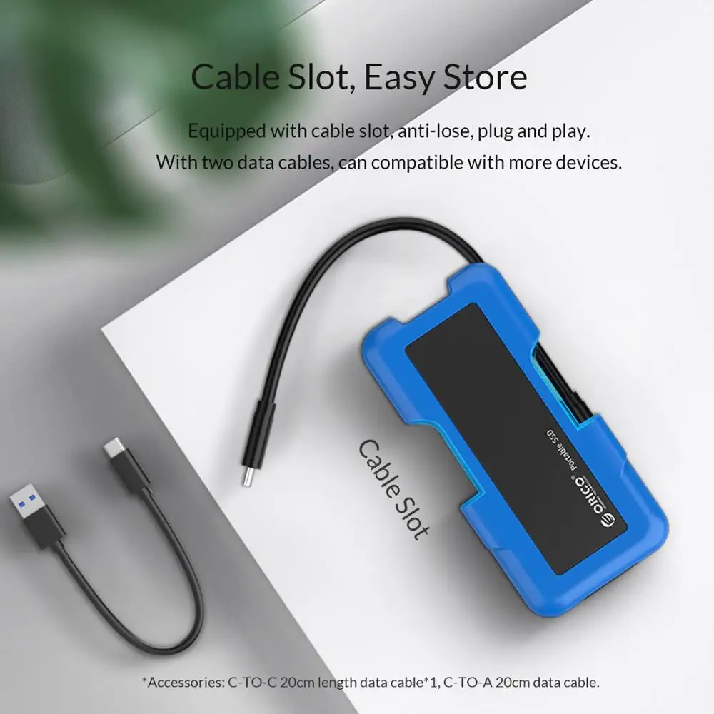 Orico Disco Rígido Externo 128gb 256gb Ssd Portátil M.2 Nvme Ngff Ssd Unidade de Estado Sólido Usb 3.1 Gen2 Tipo-c 10gbps Ssd Externo Unidades de estado sólido externas - Imagem 2