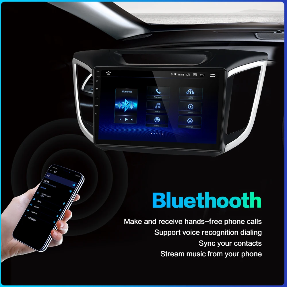 Автомобильный мультимедийный плеер для Hyundai IX25 GPS 2014 2015 2016 с Android 10 0 2 &quotIPS