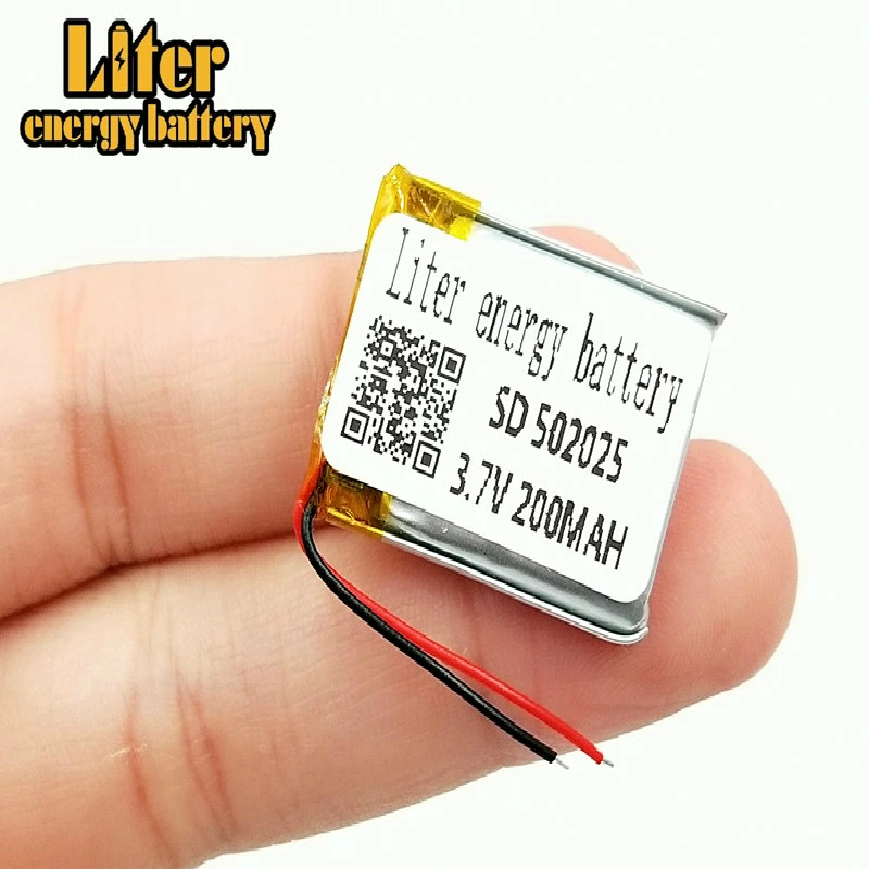 

SD 502025 rechargeable 3.7v 200mah li-polymer battery with CE, MSDS, Rohs