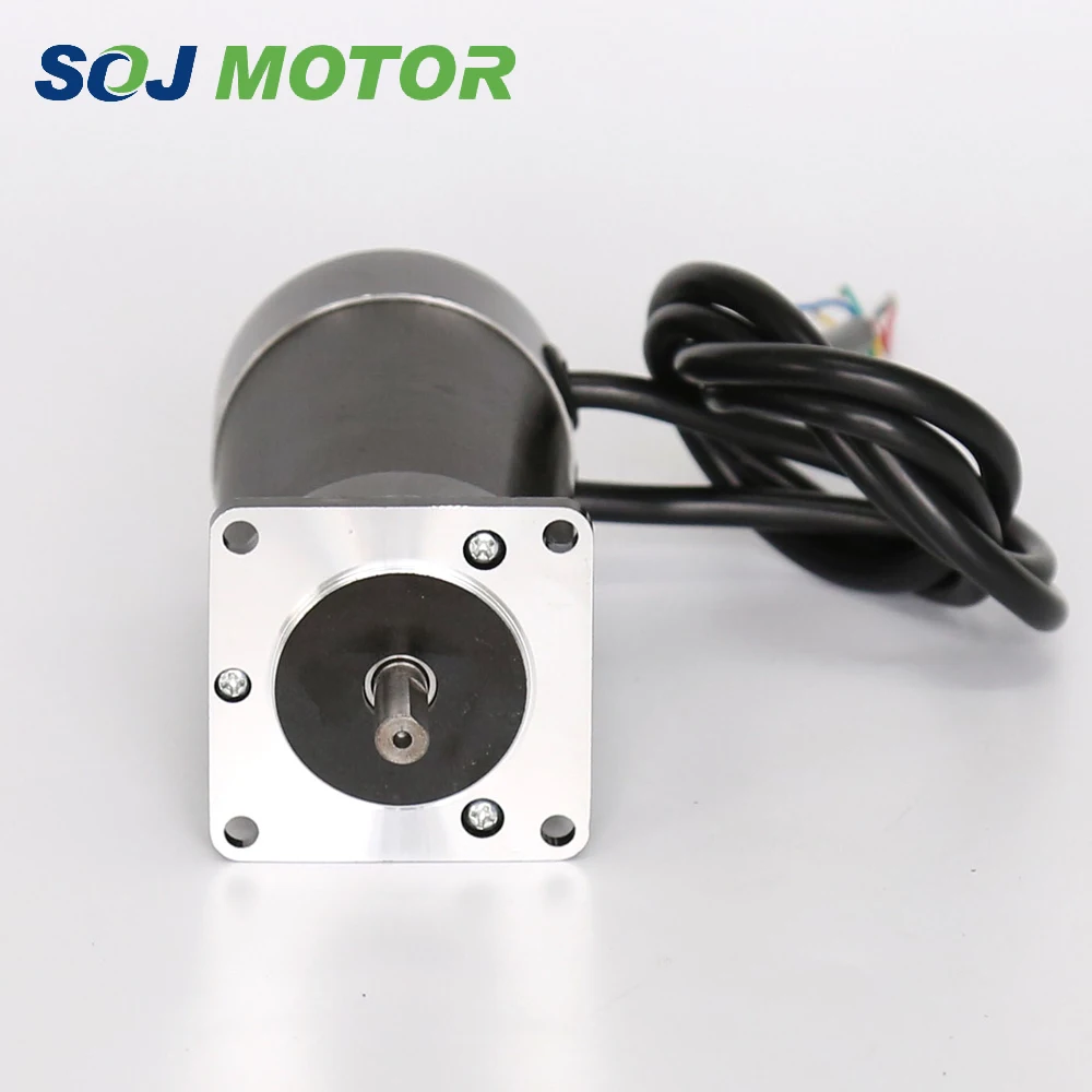 SOJMOTOR57mm 24V 140W бесщеточный двигатель постоянного тока 3 фаза 8 мм круглый вал 57*57*115