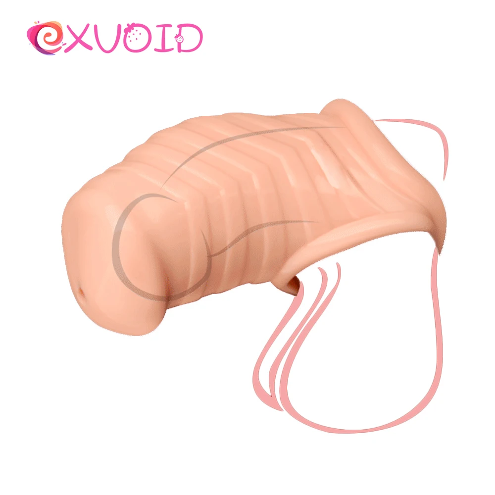 Супер мягкий фаллоимитатор EXVOID увеличивающий Мужской Пояс верности секс-игрушки