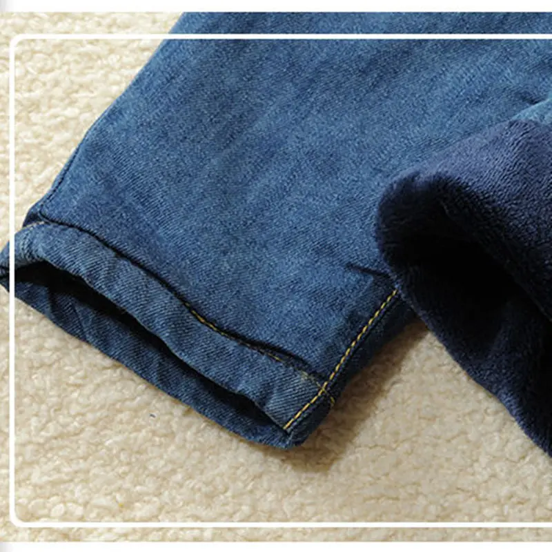Boys Jeans Kids Pants Winter Plus Velvet Children Thicken Warm Denim Trousers For Boys 3-14 Years Wear