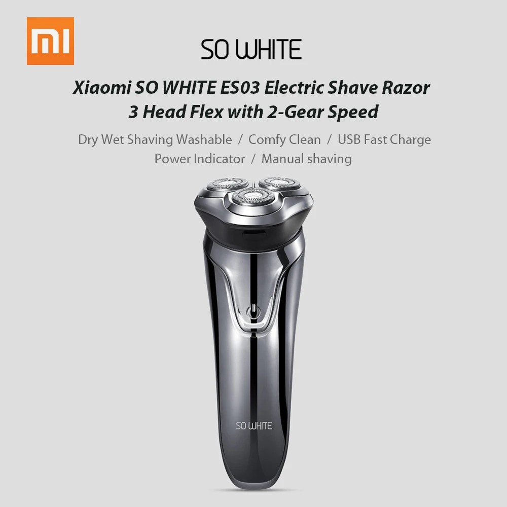 Бритва SOOCAS SO WHITE ES03, электробритва, 3D машинка для бритья, бритва xiaomi, Бритва для мужчин, триммер для бороды, волос в носу, электрическая бритва