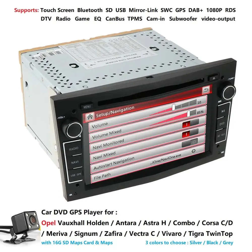 

Touch Screen Car DVD Player GPS Navigation System For Opel Zafira B Vectra C D Antara Astra H G Combo DAB+ Bluetooth moto Radio