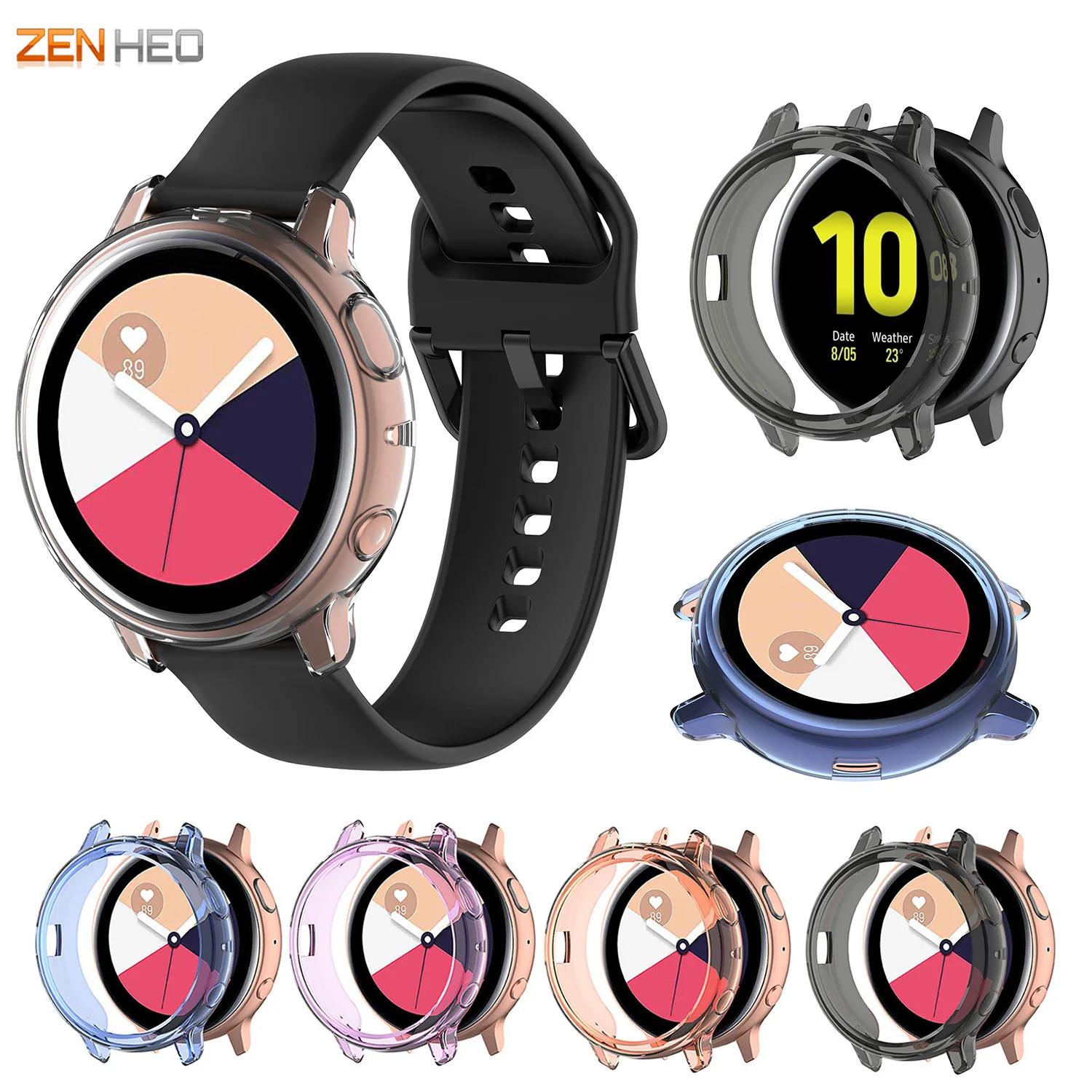 Защитный чехол из ТПУ для Samsung Galaxy Watch Active 2 Ультратонкий Мягкий защитный с рамкой |