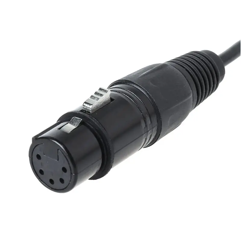 For Airbus XLR to GA Dual Plug 5 Pin Adapter Cable Aviation Headphone Cable Kit
