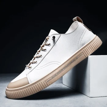 

2020 new men's board shoes flat shoes white casual shoes outdoor skate shoes black soft bottom professional design shoes