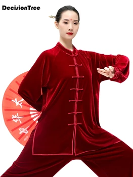 

2019 chinese traditional wushu uniform kung fu jiu jitsu costume tai chi suit martial arts performance suit for women and men