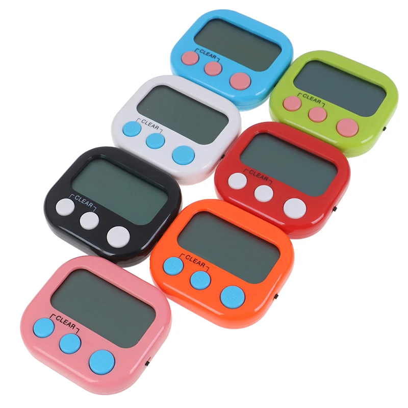 Magnetic LCD Digital Kitchen Countdown Timer Alarm With Stand White Kitchen Timer Practical Cooking Timer Alarm Clock