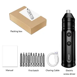 3.7v conjunto chave de fenda elétrica usb recarregável sem fio portátil conjuntos ferramentas elétricas mini multifunções sem fio chaves fenda