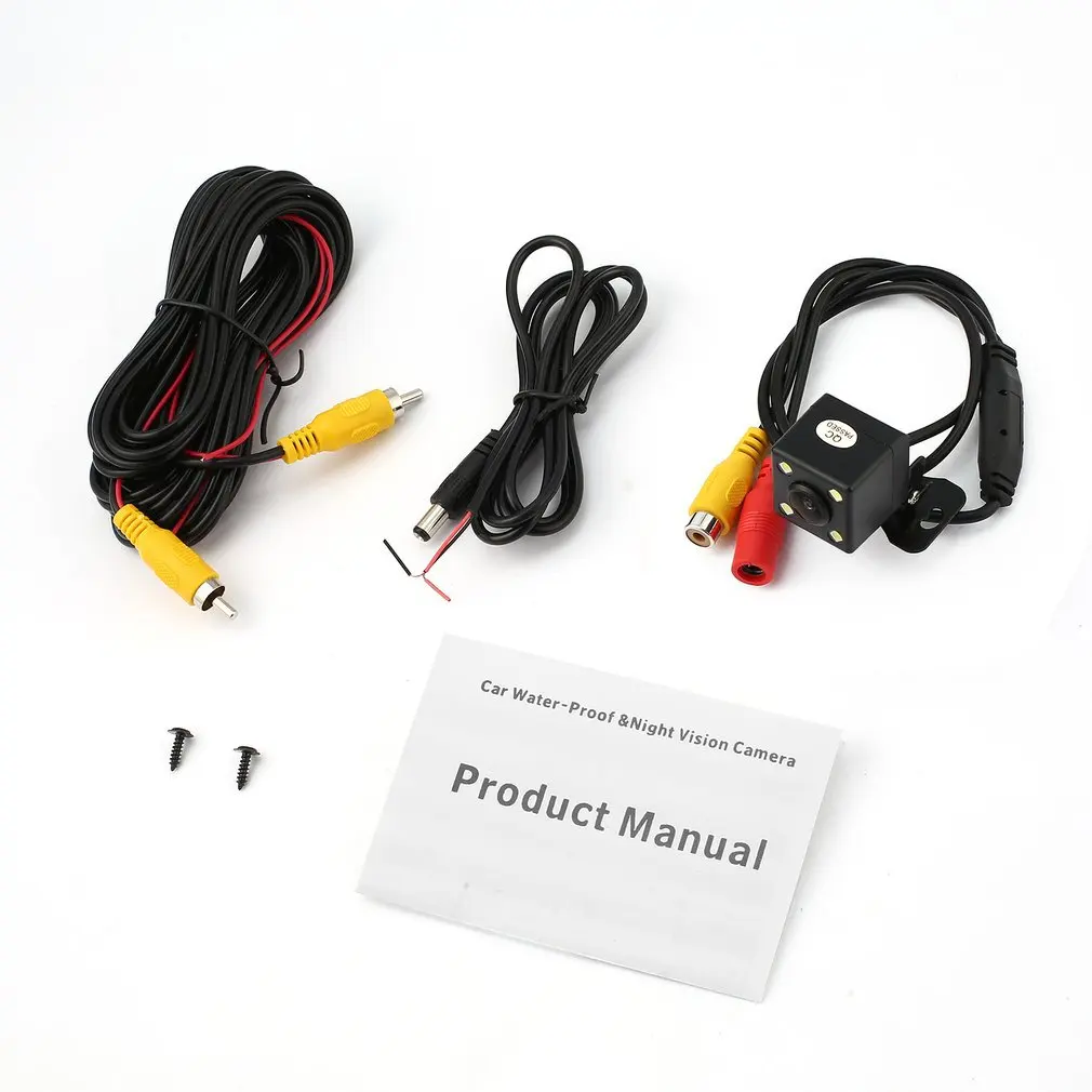 

Universal 4 LED Light Rear View Camera Waterproof Full HD Wide Angle Car Back Reverse Camera Night Vision Parking Assistance