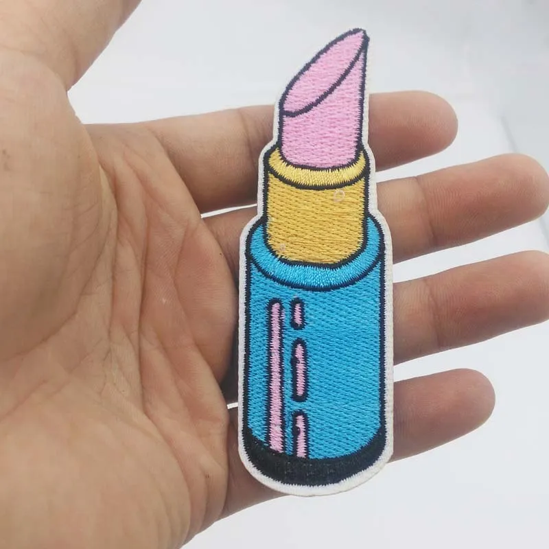 Lippenstifte zum Aufbügeln, bestickte Stickerei, Kleidung, Aufnäher für Kleidung, Kleidung, Aufkleber, Kleidungsstück, Bekleidungszubehör