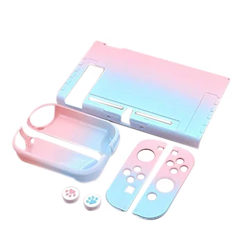 

Gradients Color Crystal Housing Case & Joystick Thumb Grips Caps For Nintend Switch NS Console Shell Protective Cover