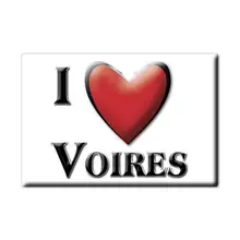 VOIRES aimant lodestone AUVERGNE (25) France frigo aimant SOUVENIR j'aime cadeau