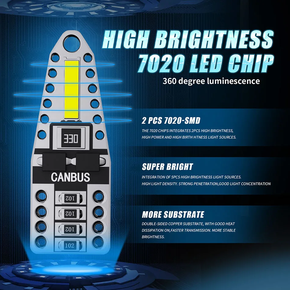 AILEO 10db ledes Világítás számára autó W5W T10 canbus Hagyma számára audi BMW E46 VW mercedes Belföld Kupola Idegtörzs Veszteglés Villanyégő Eltévelyedés szabadon 12V