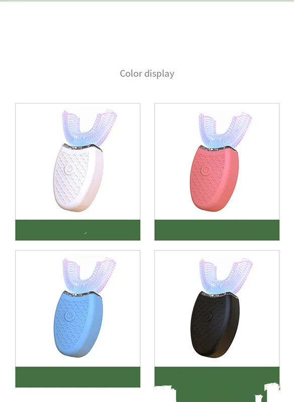 

USB Automatic Electric Toothbrush 360 Degrees Ultrasonic Vibration Electric Toothbrush Teeth Whitening Beauty Instrument
