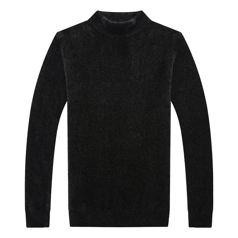 

Mens sweater pullover mink cashmere like soft smooth fashion fall sweater casual flat knitted spandex pullovers homme