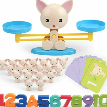 

Scale Table Game Cartoon Addition Plastic Subtraction Kids Math Balance Toy Set Educational Home Digital Enlightenment