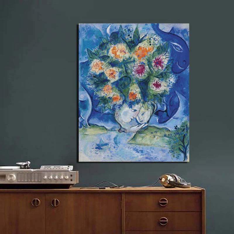Marc Chagall Modigliani Flowers Wall Art Canvas Painting Posters Prints Modern Picture For Living Room Home Decor | Дом и сад