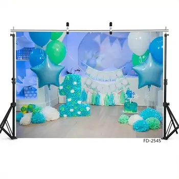 

Room Balloon Background For Baby Shower Kids 1 First Birthday Party Decorations Portrait Photography Backdrops Photo Studio Prop