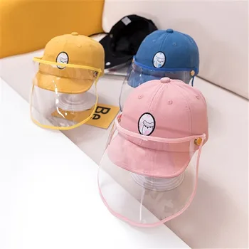 

Children Windproof Hat Anti-spitting Transparent Protective Hat Dustproof Antifoam Anti-Saliva Cover Kids Boys Girls Peaked Cap
