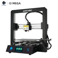 Anycubic-Impresora 3D Mega S, kit de máquina extrusora con marco de metal y pantalla táctil, impresión flexible, mega actualización con hotbed, i3
