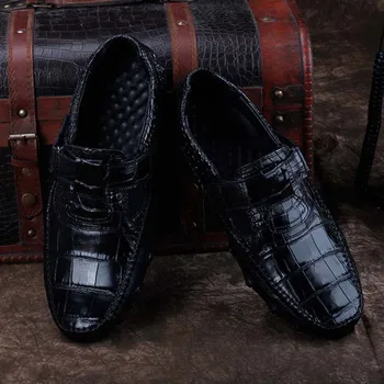 

ourui new crocodile leather men shoes Genuine crocodile leather wear-resisting non-slip Single men shoes