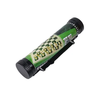 

Plastic Pieces Kid Toy International Chess Set Gift Foldable Chessboard Shoulder Straps Family Party Adults Games Table Portable