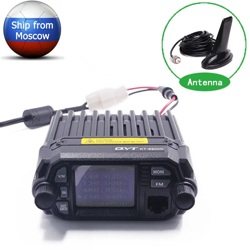 QYT KT 8900D Mini Walkie talkie Quad Display 25W Dual band UHF/VHF Car Mobile Radio с Акулий плавник двухдиапазонная