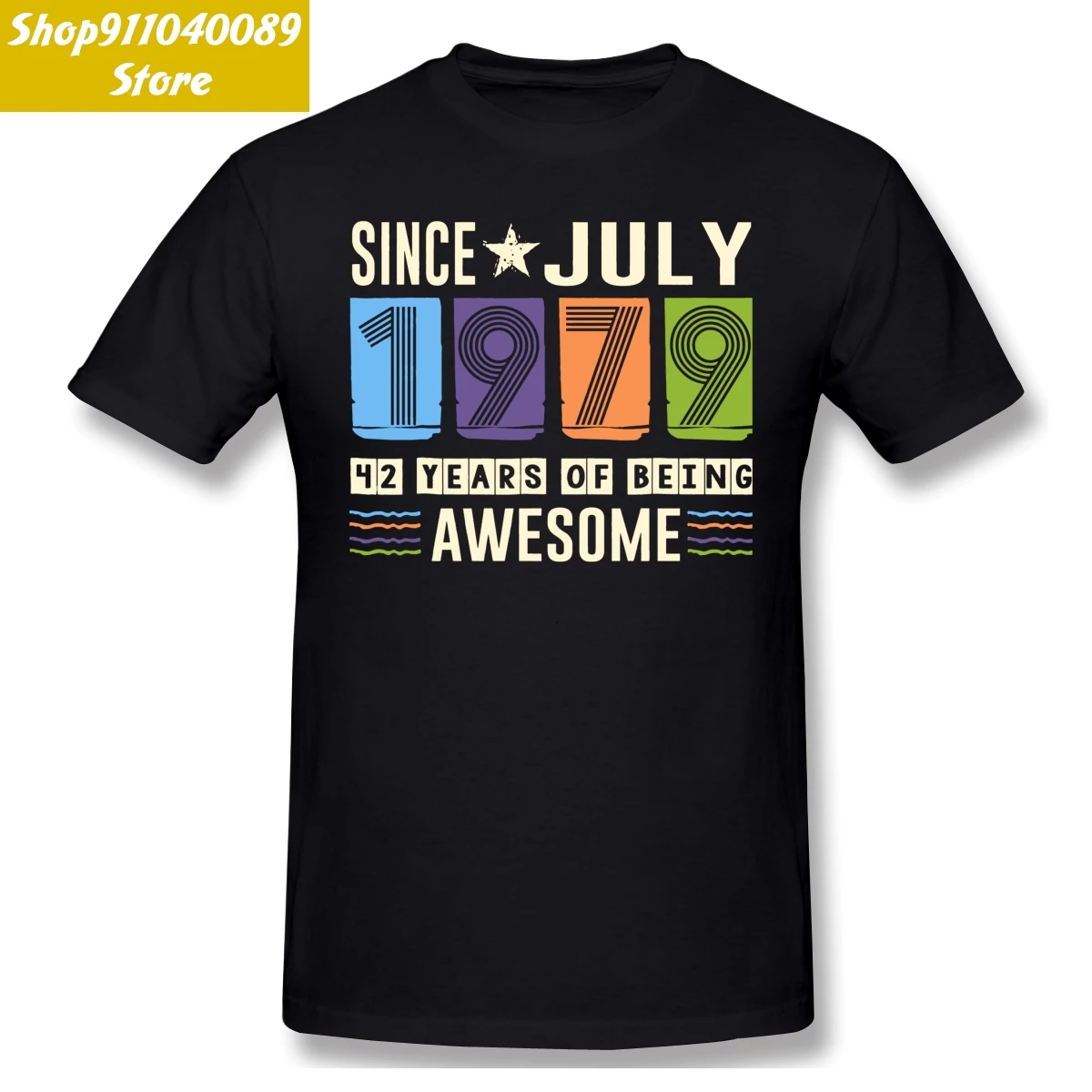 Awesome с июля 1979 42 лет подарок на день рождения для девочек футболка мужчин и женщин