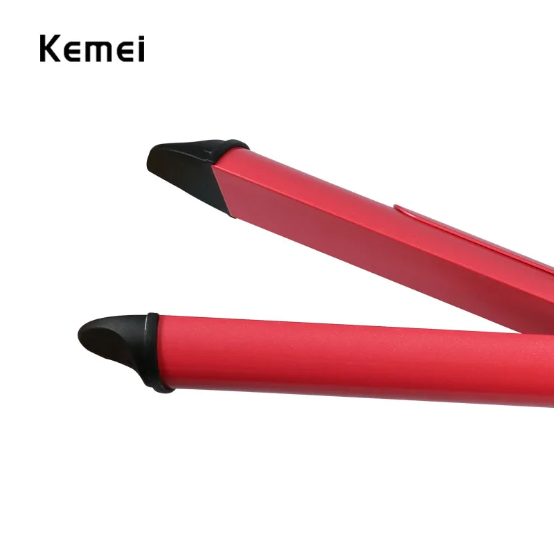 Kemei-1919 турмалин керамический бигуди для волос 2 в 1 ЖК-дисплей выпрямитель для волос Электрический утюжок для завивки волос качели груша цветок