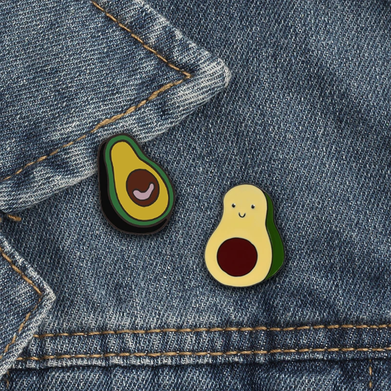 Fashion Brooch Avocado Pineapple Enamel Pins for Women Kids Jackets Lapel Pin Custom Button Badge Jewelry Cartoon Fruit Brooches