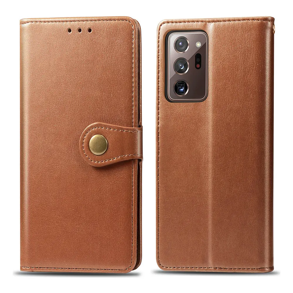 For Samsung Galaxy Note 20 Ultra Flip Case Luxury Concise Leather Card Slot Capa for Note20 + Funda Coque | Мобильные телефоны и
