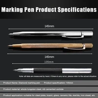 1pcs Diamond Metal Marker Engraving Pen Tungsten Carbide Nib Stylus Pen for Glass Ceramic Metal Wood Engraving Hand Tool 2
