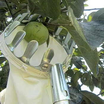 

Metal Fruit Picker Convenient Fabric high altitude Orchard Gardening Apple Peach High Tree Picking Tie Tools