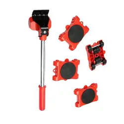5pcs/set Furniture Mover Tool For Home Shop Lifting Moving Heavy Duty Furniture Remover Lifter Sliders Kit Hand Transport Tools