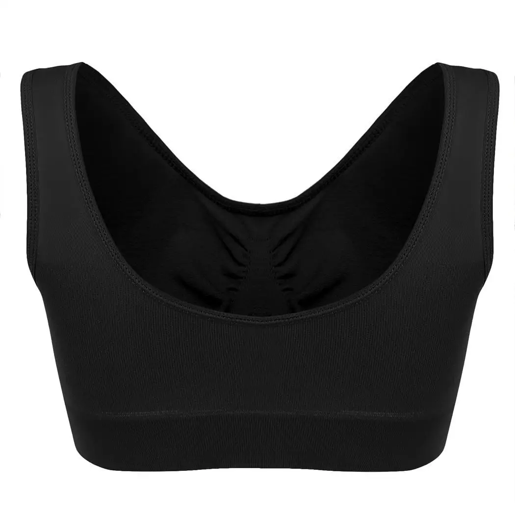 Women Casual V-Neck Elastic Regular Fit None None Padded Solid Sports Comfortable Casual, Bra Elastic, Fit