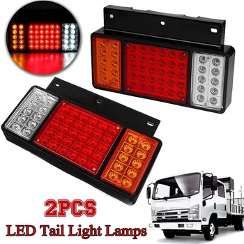 

New High Quality 2Pcs Super Bright Long Life 50 LED Rear Tail Light Lamps Fit For ISUZU Elf Truck NPR NKR NHR NLR 1984-UP#294916