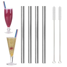 12mm Boba Metal saman çevre dostu 304 paslanmaz çelik kamışlar seti kullanımlık içme saman kabarcık çay Milkshake Bar aksesuarı