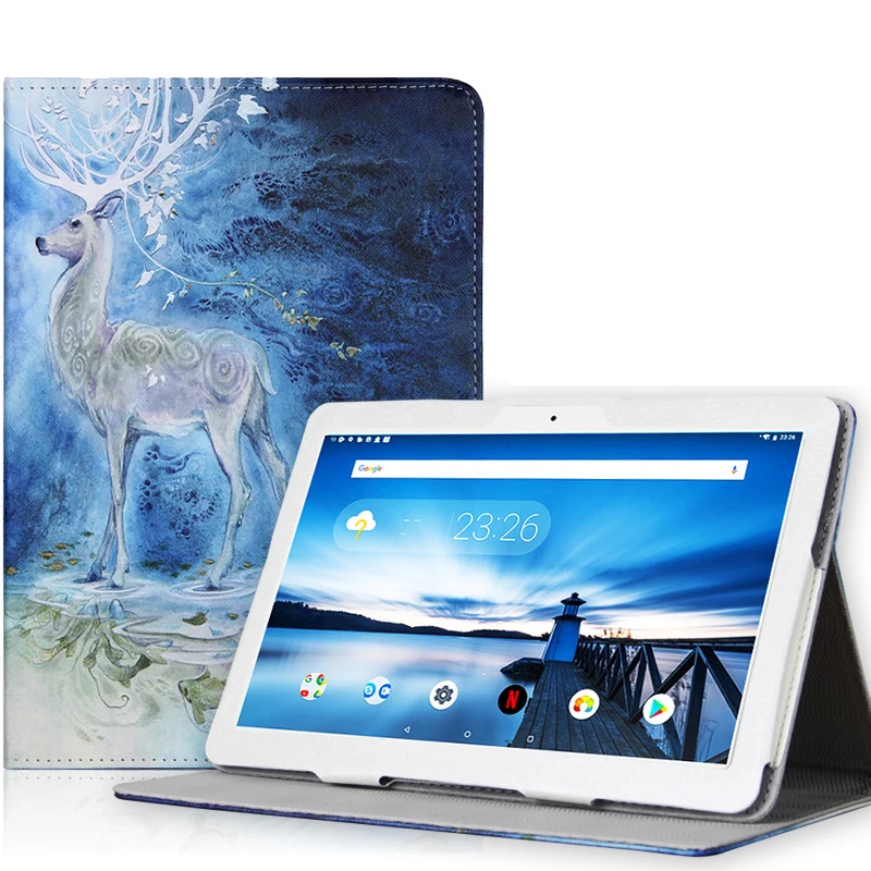 Fashion PU Case cover for 10.1 inch Lenovo Tab M10 TB-X605F TB-X605M TB-X605N tablet pc free Dedicated Screen Protector | Компьютеры и