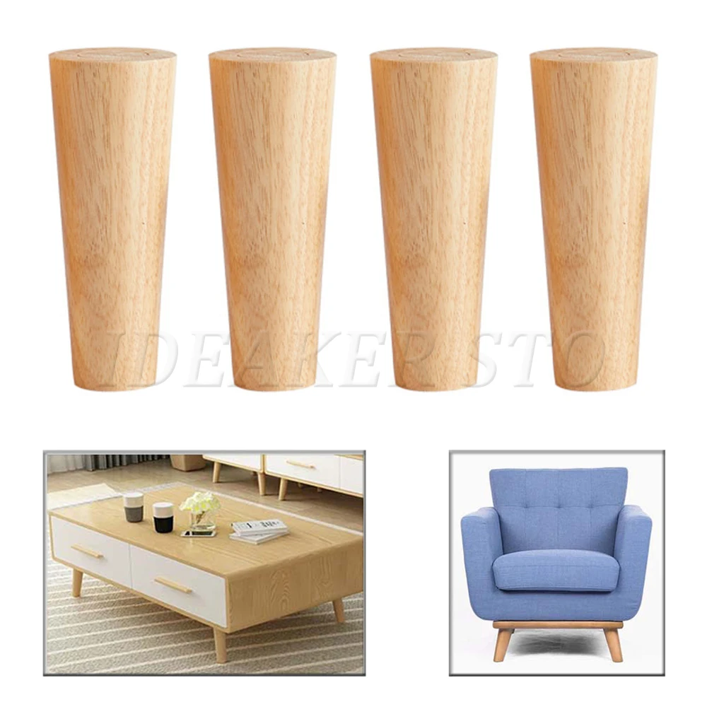 4Pcs 80-300mm Solid Wood Furniture Legs Straight/Oblique Sofa As Replacement for Cabinet Feet tv stands beds | Мебель