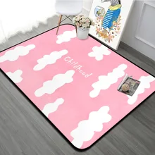 Cartoon Clouds Carpet Kids Room Soft Living Room Carpets Home Bedroom Decoration Pink Girls Children Crawling Rugs Floor Mat