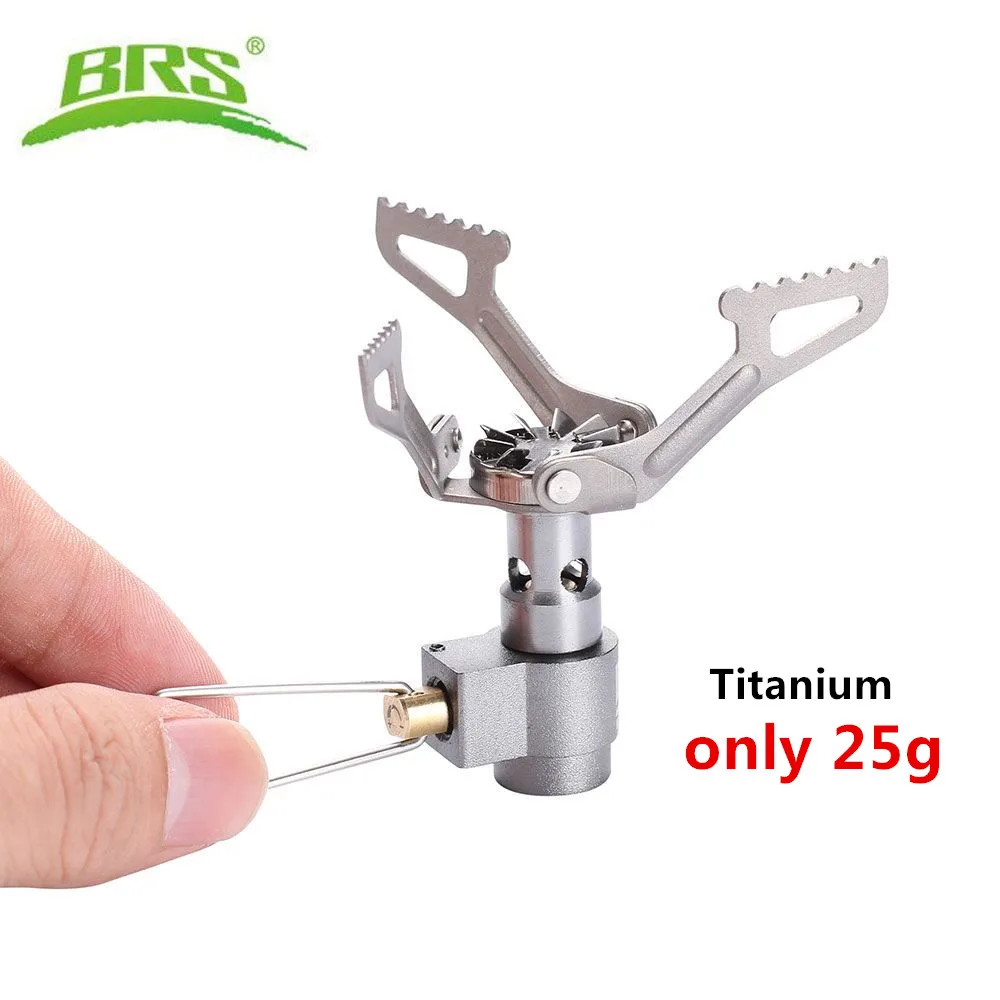 

BRS-3000T 25g 2700W One-Piece Titanium Mini Camping Stoves Outdooor Hiking Folding Cooking Gas Burners Portable Pocket Stove