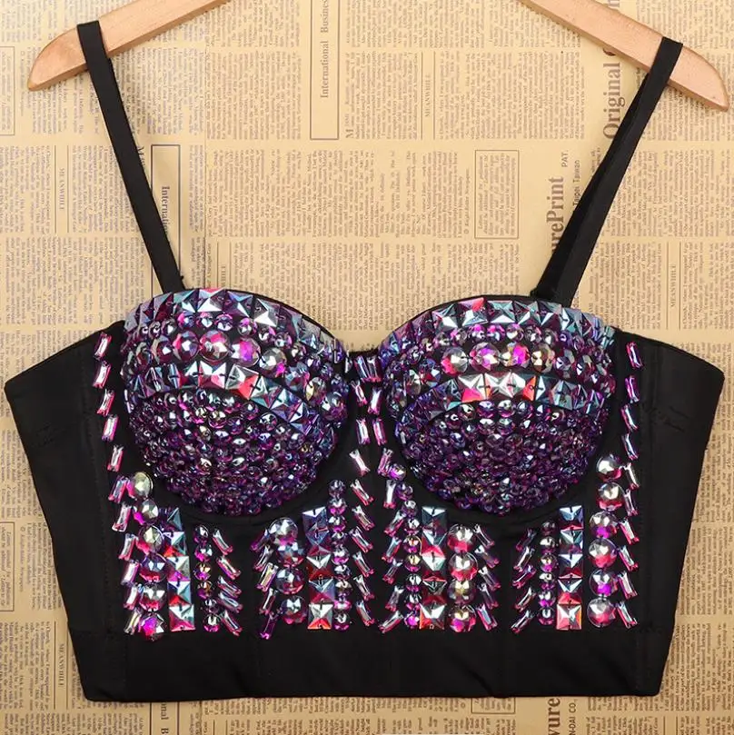 Женский бюстгальтер с жемчужинами и бриллиантами|crop top vest|top vestbralette women |