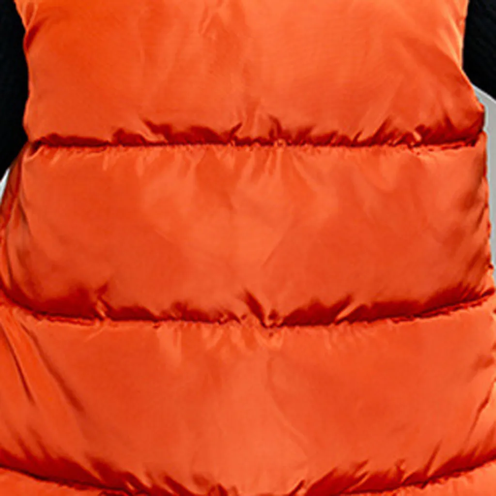 Осенне-зимний Корейский модный однотонный длинный теплый жилет с карманами для мальчиков и девочек высокое качество, Прямая поставка,, W1118